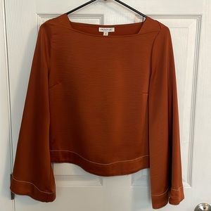 Prologue Women’s Long Sleeve Rust Orange Blouse